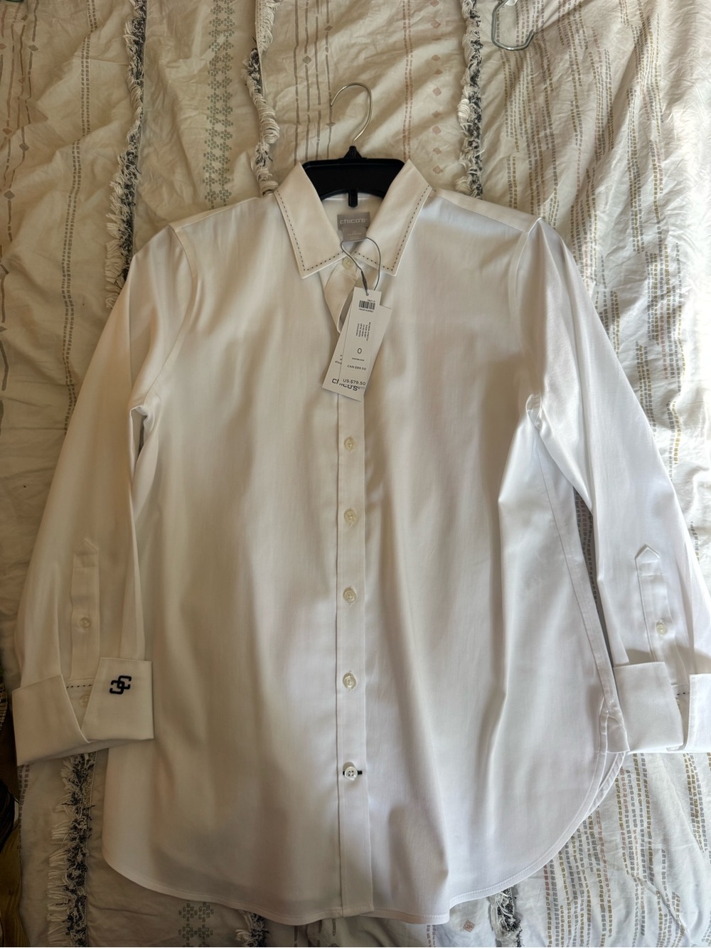 Chico's White Women's Button-Up Dress Shirt